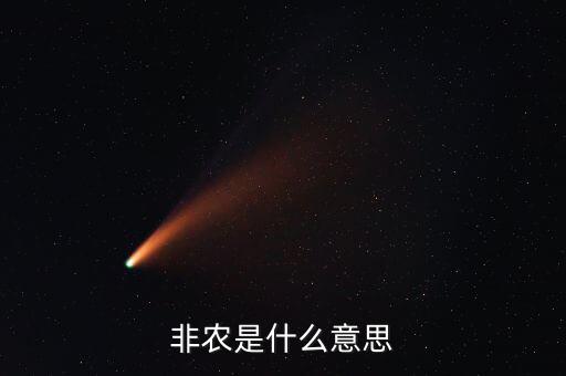 非農是什么意思