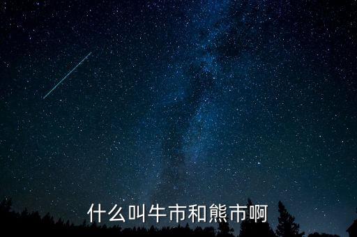 熊市和牛市是什么意思，什么叫牛市和熊市啊