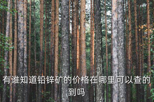 smm鋅價是什么，有誰知道鉛鋅礦的價格在哪里可以查的到嗎