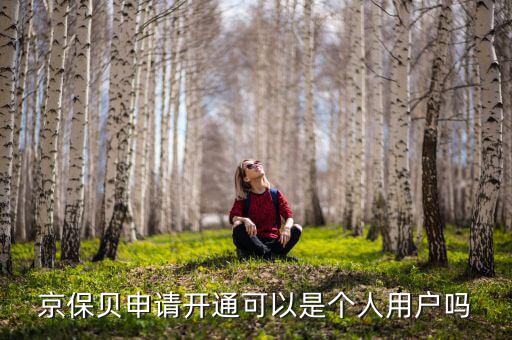 京保貝申請(qǐng)開(kāi)通可以是個(gè)人用戶嗎