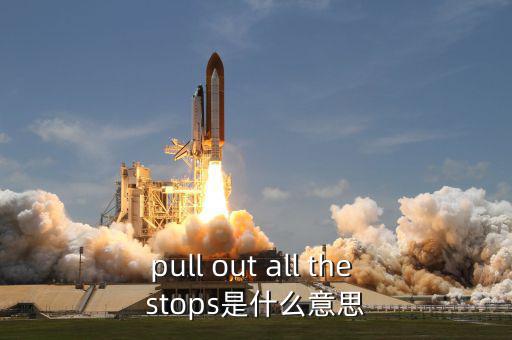 財政刺激是什么，pull out all the stops是什么意思