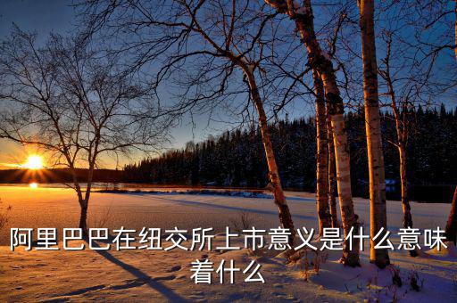 阿里巴巴在美國(guó)上市意味著什么，阿里巴巴在紐交所上市意義是什么意味著什么