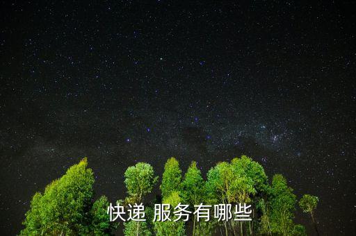  快遞 服務有哪些