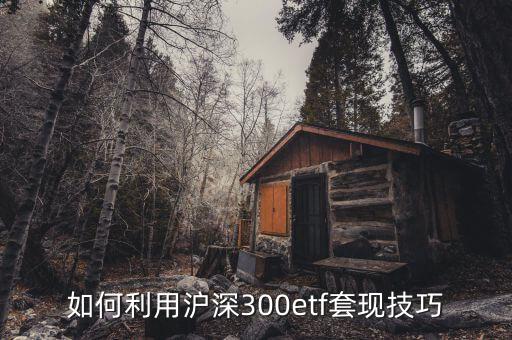 如何利用滬深300etf套現技巧
