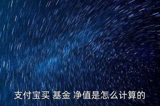 支付寶買(mǎi) 基金 凈值是怎么計(jì)算的