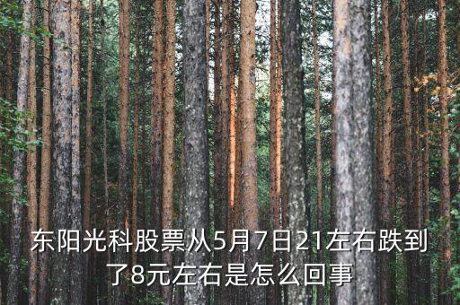 東陽光科為什么跌，東陽光科股票從5月7日21左右跌到了8元左右是怎么回事