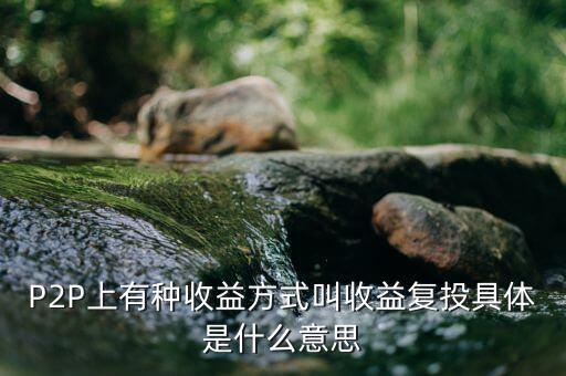 P2P上有種收益方式叫收益復投具體是什么意思