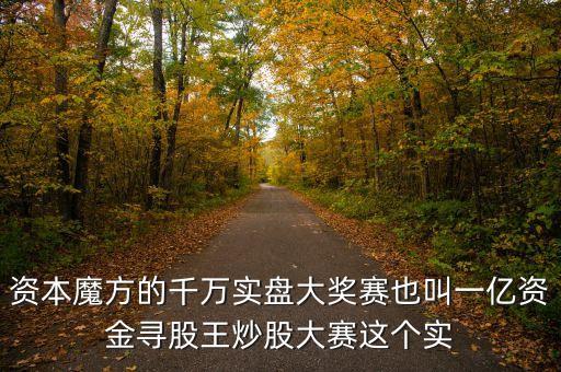 什么是股王大賽，一億資金尋股王炒股大賽和千萬實(shí)盤大獎(jiǎng)賽是一回事嗎