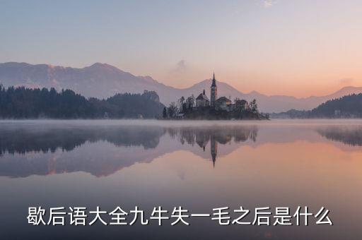 九牛失一毛的下預示什么，九牛失一毛
