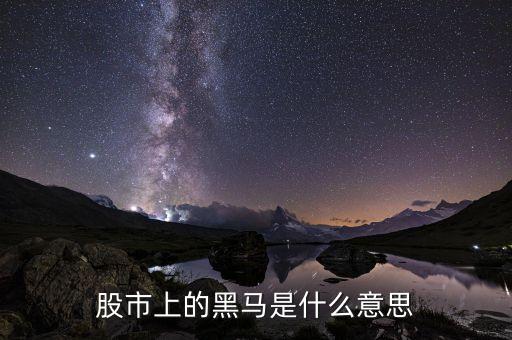 股票黑馬是什么意思，股市上的黑馬是什么意思