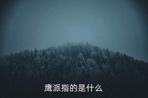 美聯(lián)儲鷹派是什么意思，美國政壇里的鷹派是什么意思