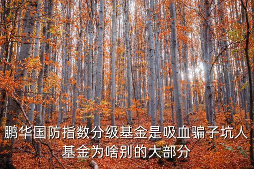 鵬華國防指數(shù)分級(jí)基金是吸血騙子坑人基金為啥別的大部分