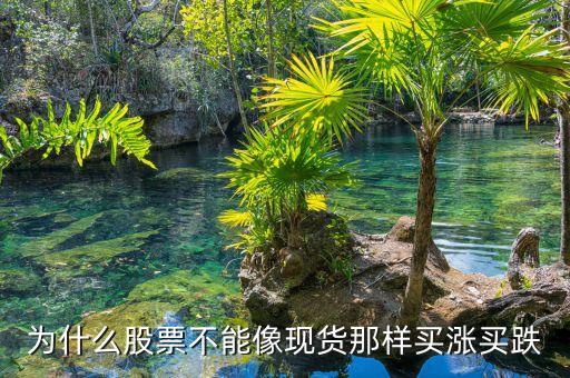 中國股市為什么不能買跌，股票不是可以先賣后買嗎這不是買跌嗎那為什么別人都說不能買