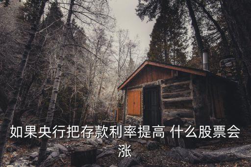 利率上升買什么股，如果央行把存款利率提高 什么股票會漲