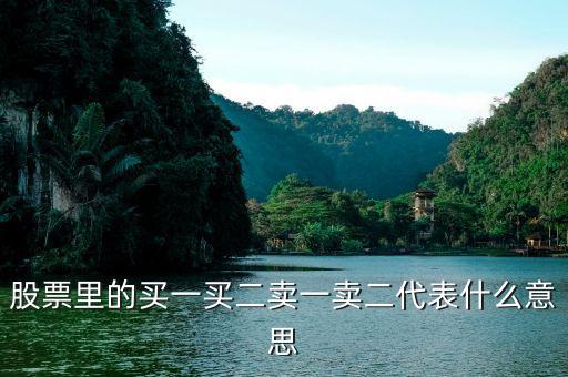 股票的買一買二什么意思，股票中的買一買二賣一賣二是什么意思