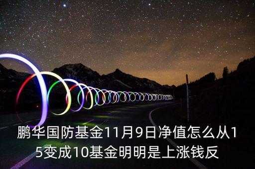 鵬華國防上折是什么意思，鵬華國防基金里的凈值怎么突然間多了好多 是什么情況