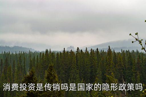 國家隱形政策是什么事，消費(fèi)投資是傳銷嗎是國家的隱形政策嗎