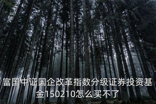 150210買的什么股票，富國中證國企改革指數(shù)分級證券投資基金150210怎么買不了