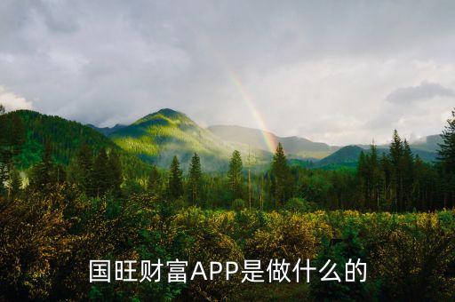 長來財富是做什么的，國旺財富APP是做什么的