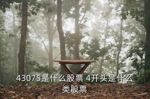 43075是什么股票 4開(kāi)頭是什么類(lèi)股票