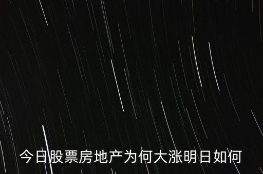 今日股票房地產為何大漲明日如何
