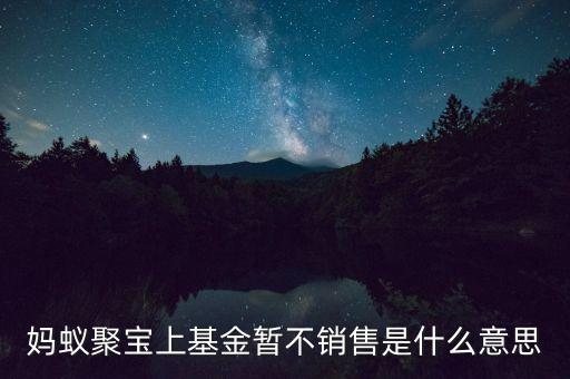 基金未代銷是什么意思，媽蟻聚寶上基金暫不銷售是什么意思