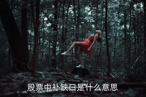 股票中補缺口是什么意思