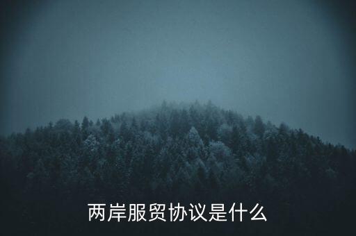 兩岸貨貿(mào)協(xié)議是什么，臺灣服貿(mào)協(xié)議是什么