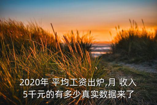 2020年 平均工資出爐,月 收入5千元的有多少真實(shí)數(shù)據(jù)來了