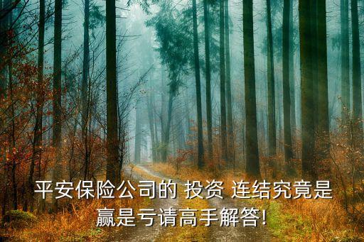 平安世紀理財投資連結(jié)保險