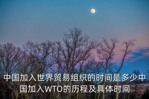 中國加入世界貿(mào)易組織的時(shí)間是多少中國加入WTO的歷程及具體時(shí)間