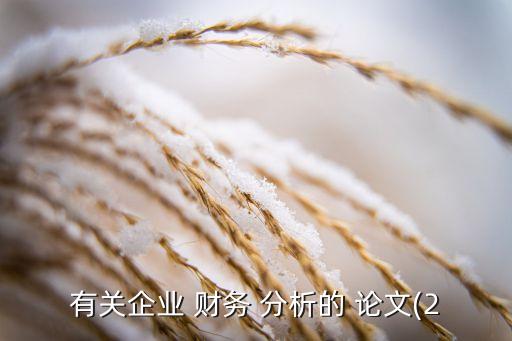 沙鋼集團(tuán)財務(wù)分析論文,旺旺集團(tuán)財務(wù)分析論文