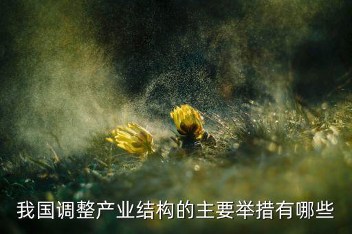 我國(guó)調(diào)整產(chǎn)業(yè)結(jié)構(gòu)的主要舉措有哪些