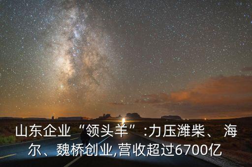 山東企業(yè)“領(lǐng)頭羊”:力壓濰柴、 海爾、魏橋創(chuàng)業(yè),營(yíng)收超過(guò)6700億