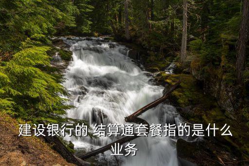  建設銀行的 結(jié)算通套餐指的是什么業(yè)務