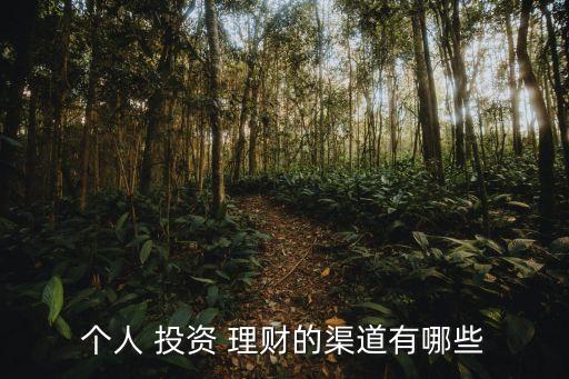 個人 投資 理財(cái)?shù)那烙心男? class=