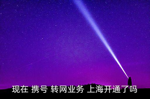 現(xiàn)在 攜號 轉網(wǎng)業(yè)務 上海開通了嗎