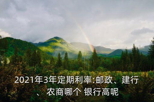 2021年3年定期利率:郵政、建行、 農(nóng)商哪個 銀行高呢