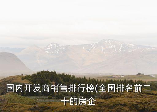 國(guó)內(nèi)開(kāi)發(fā)商銷售排行榜(全國(guó)排名前二十的房企