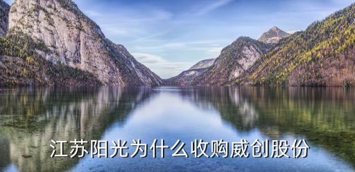  江蘇陽光為什么收購?fù)?chuàng)股份