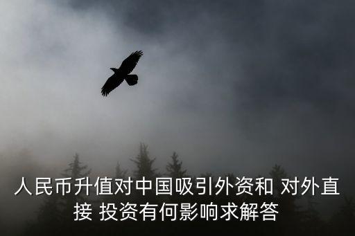 人民幣升值對(duì)中國(guó)吸引外資和 對(duì)外直接 投資有何影響求解答