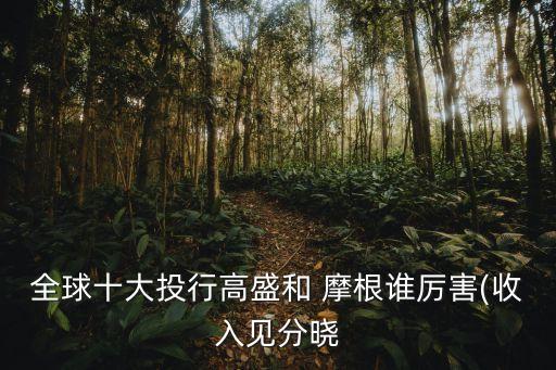 全球十大投行高盛和 摩根誰(shuí)厲害(收入見(jiàn)分曉