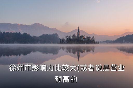  徐州市影響力比較大(或者說(shuō)是營(yíng)業(yè)額高的