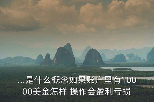 ...是什么概念如果賬戶里有10000美金怎樣 操作會(huì)盈利虧損