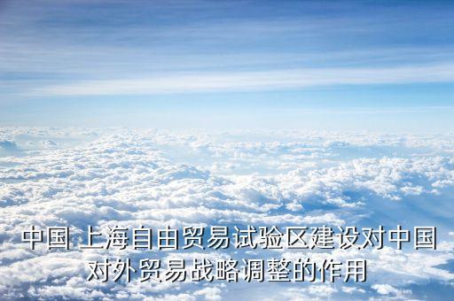 中國 上海自由貿(mào)易試驗(yàn)區(qū)建設(shè)對(duì)中國對(duì)外貿(mào)易戰(zhàn)略調(diào)整的作用