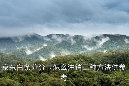 京東白條分分卡怎么注銷(xiāo)三種方法供參考
