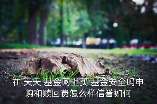 在 天天 基金網(wǎng)上買 基金安全嗎申購(gòu)和贖回費(fèi)怎么樣信譽(yù)如何