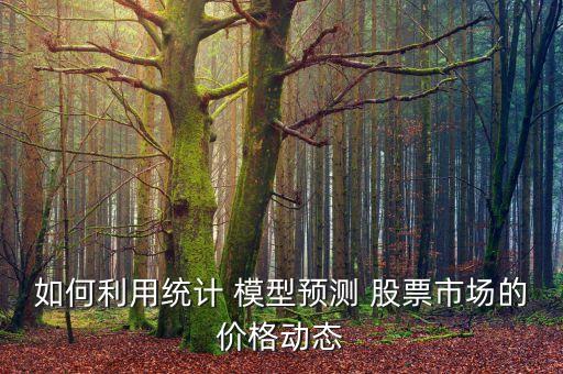 如何利用統(tǒng)計(jì) 模型預(yù)測 股票市場的價(jià)格動態(tài)