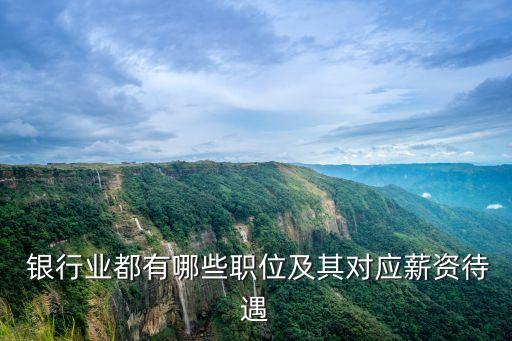  銀行業(yè)都有哪些職位及其對應薪資待遇