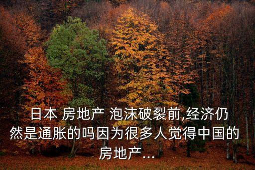 中國房地產與日本泡沫,日本經濟泡沫和房地產有關系嗎